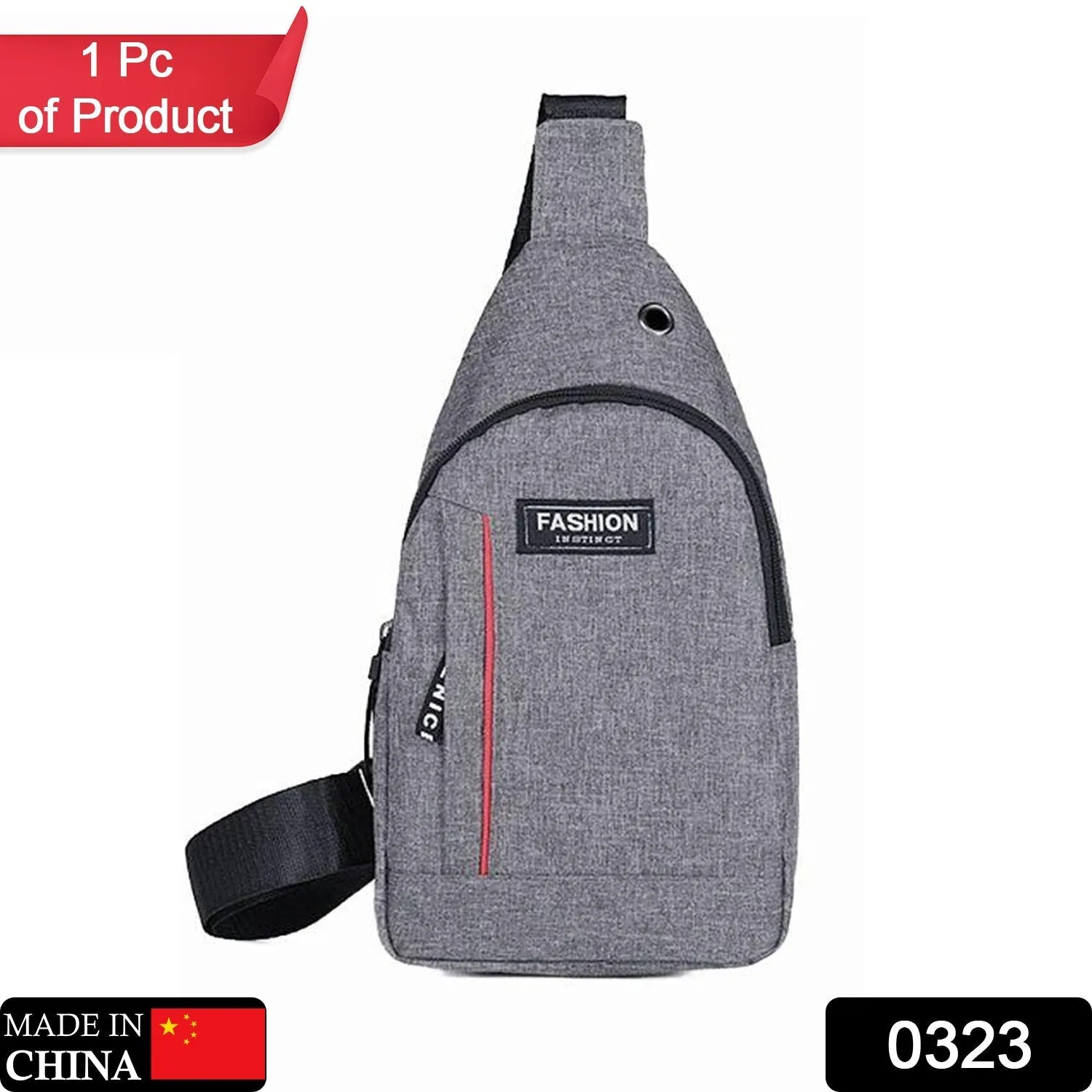 0323 Waterproof Anti Theft Crossbody fanny pack waist bag Shoulder Bags Chest Men Casual fashion USB Charging earphone hook Sling Travel Messengers Bag (grey / blue color)