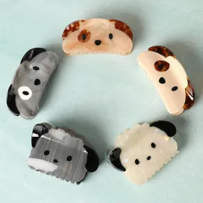 Adorable Puppy Faces Designed Hair Claw Clip