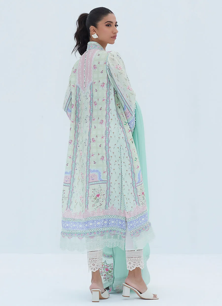 Amanda Aqua Shirt And Dupatta