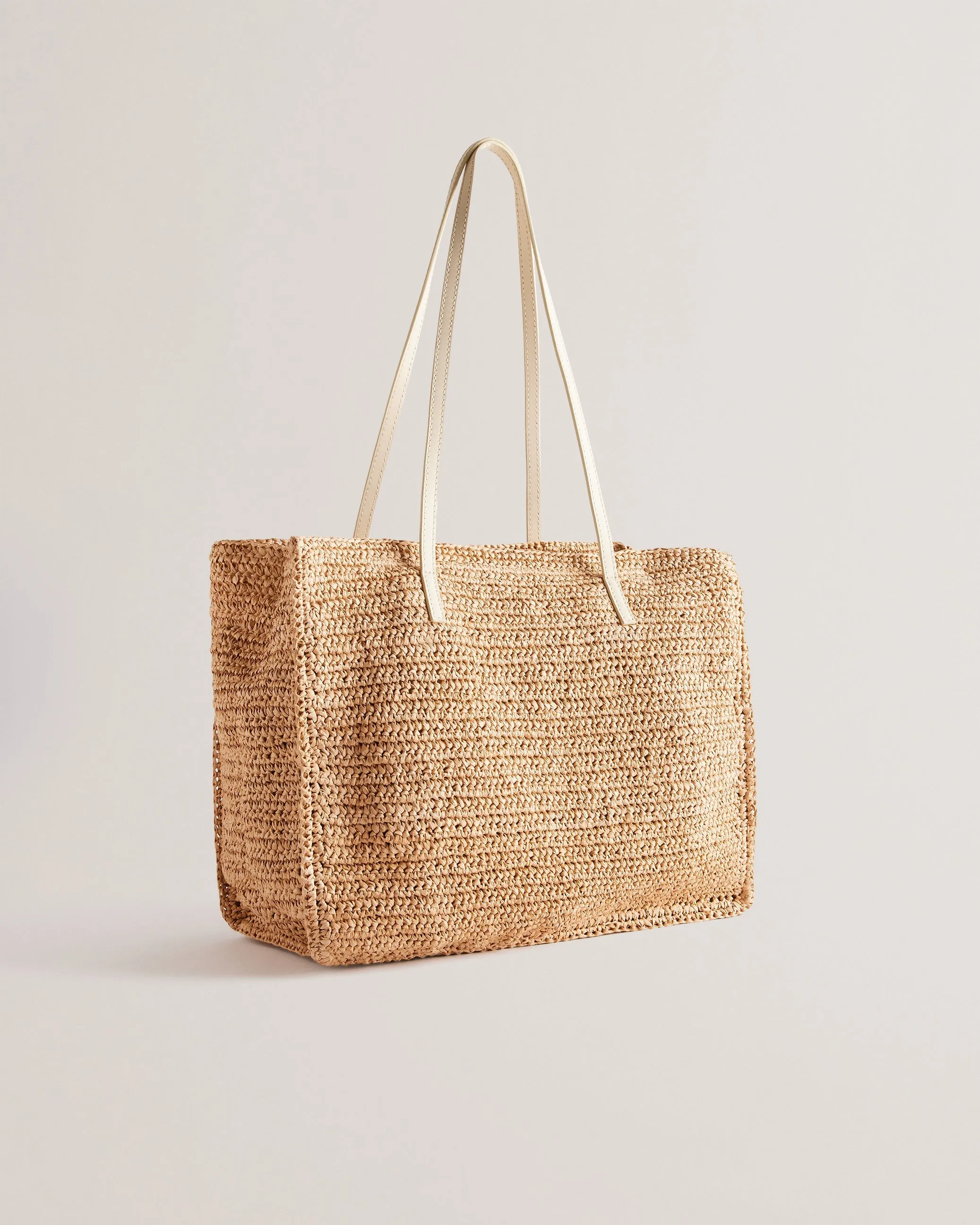 Ashvi Raffia Large Tote Bag Ivory