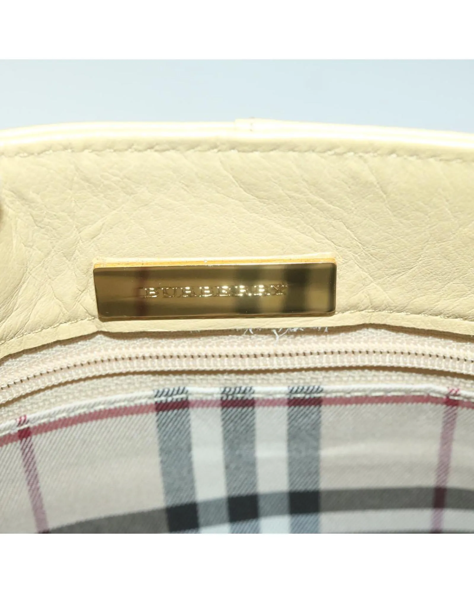 Authentic Beige Leather Hand Bag