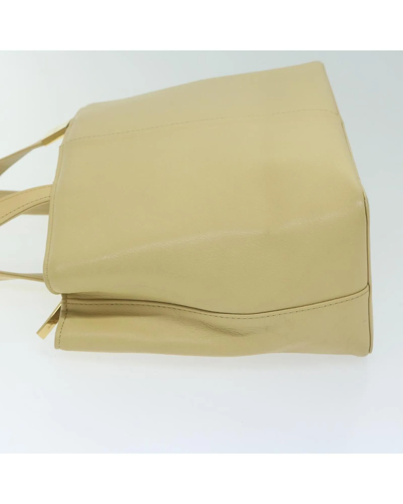 Authentic Beige Leather Hand Bag