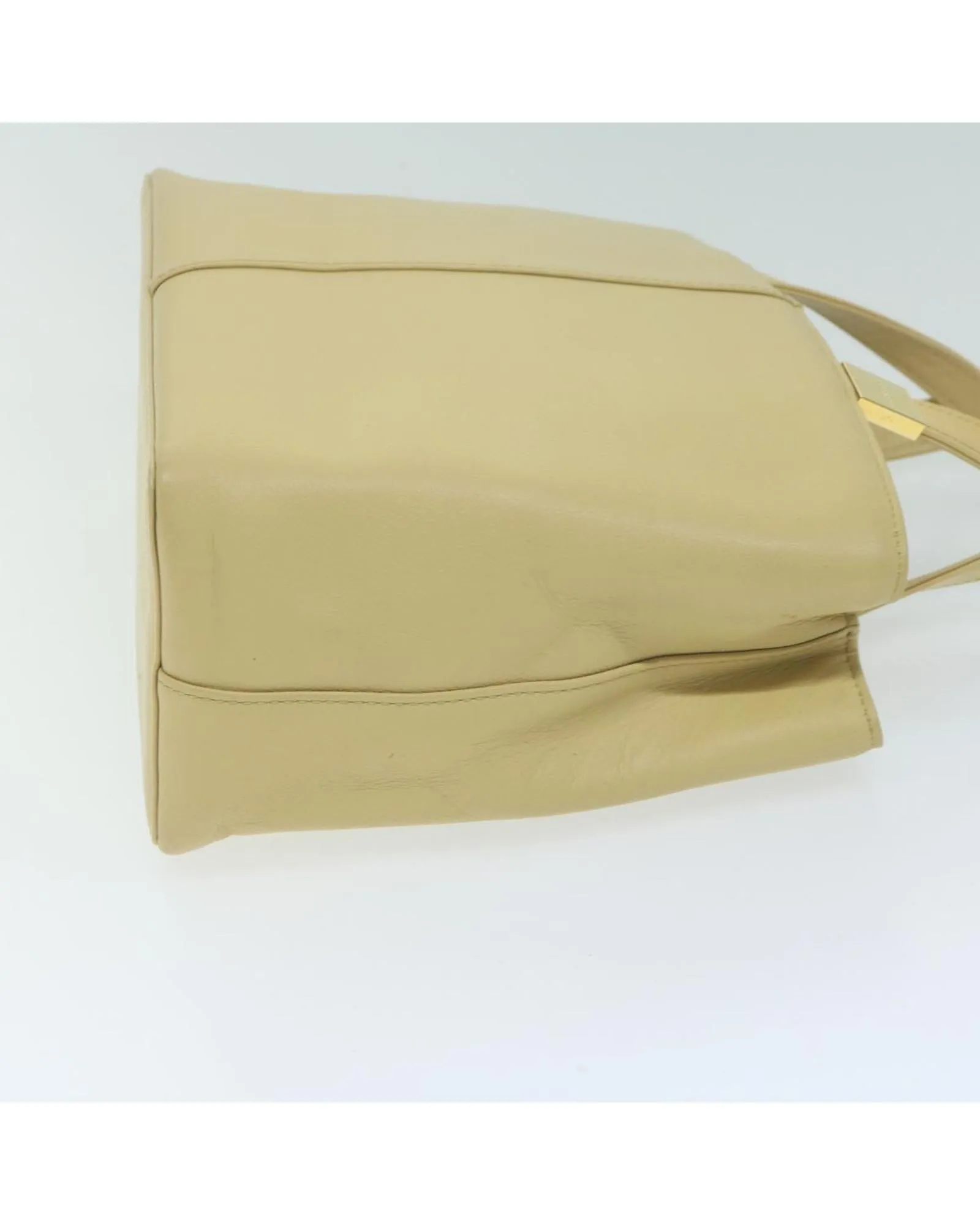 Authentic Beige Leather Hand Bag