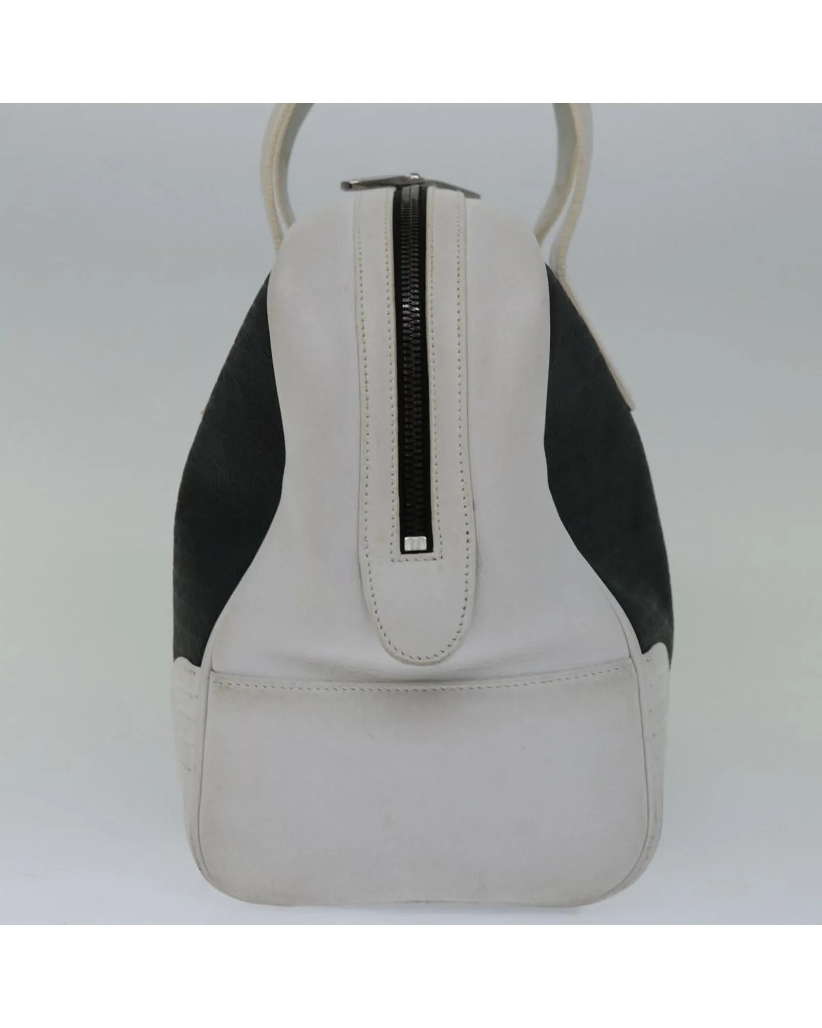 Authentic Loewe PVC and Canvas Anagram Hand Bag in Black and White