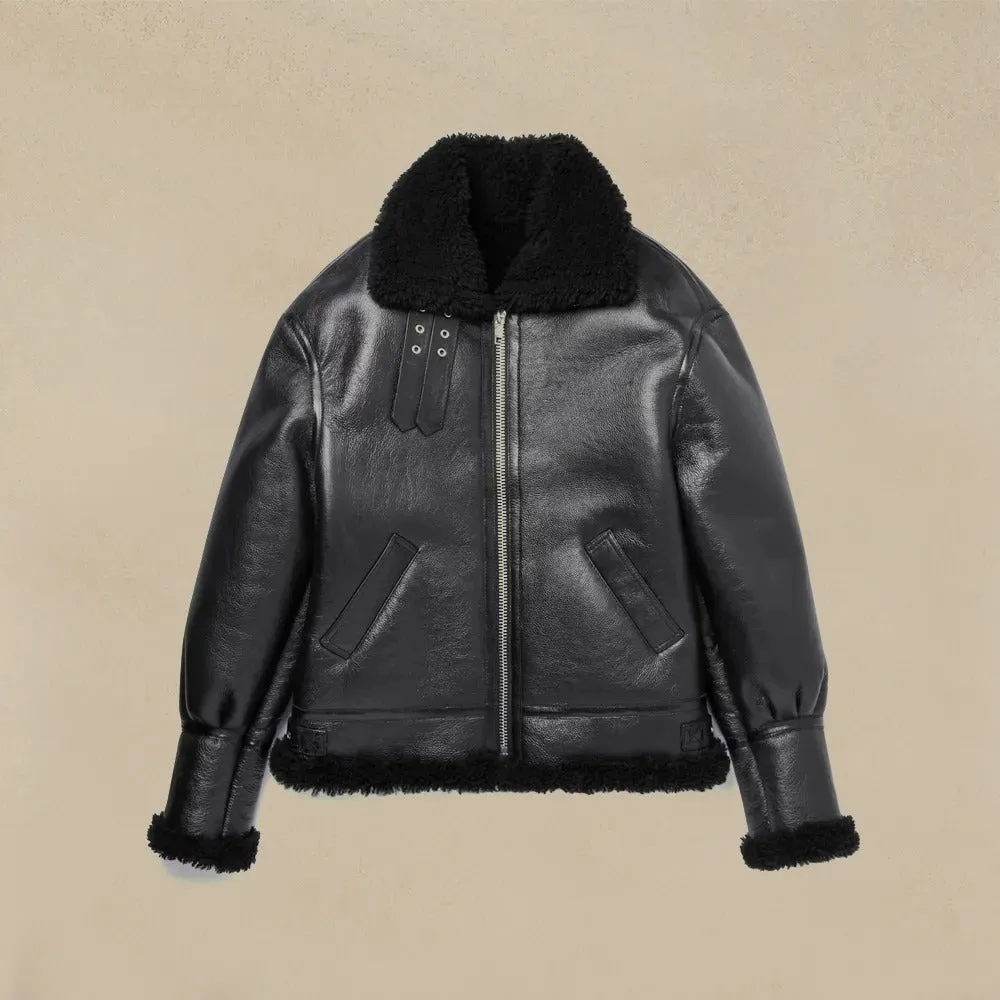 B3 Bomber Shearling Sheepskin Leather Jacket