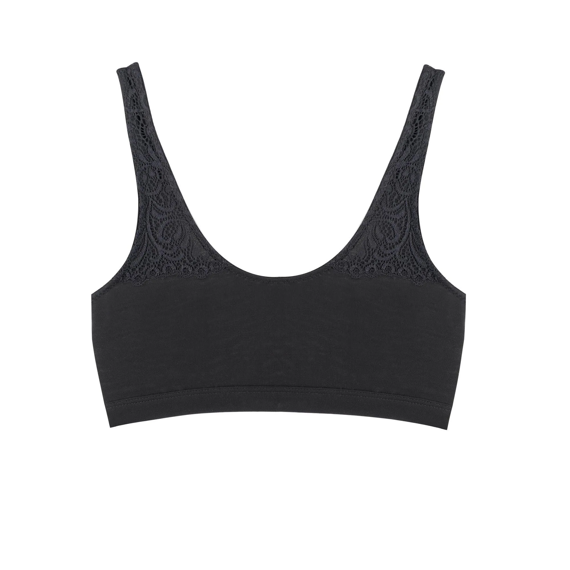 Back Support Full Coverage Wireless Organic Cotton bra (Champagne & Black)