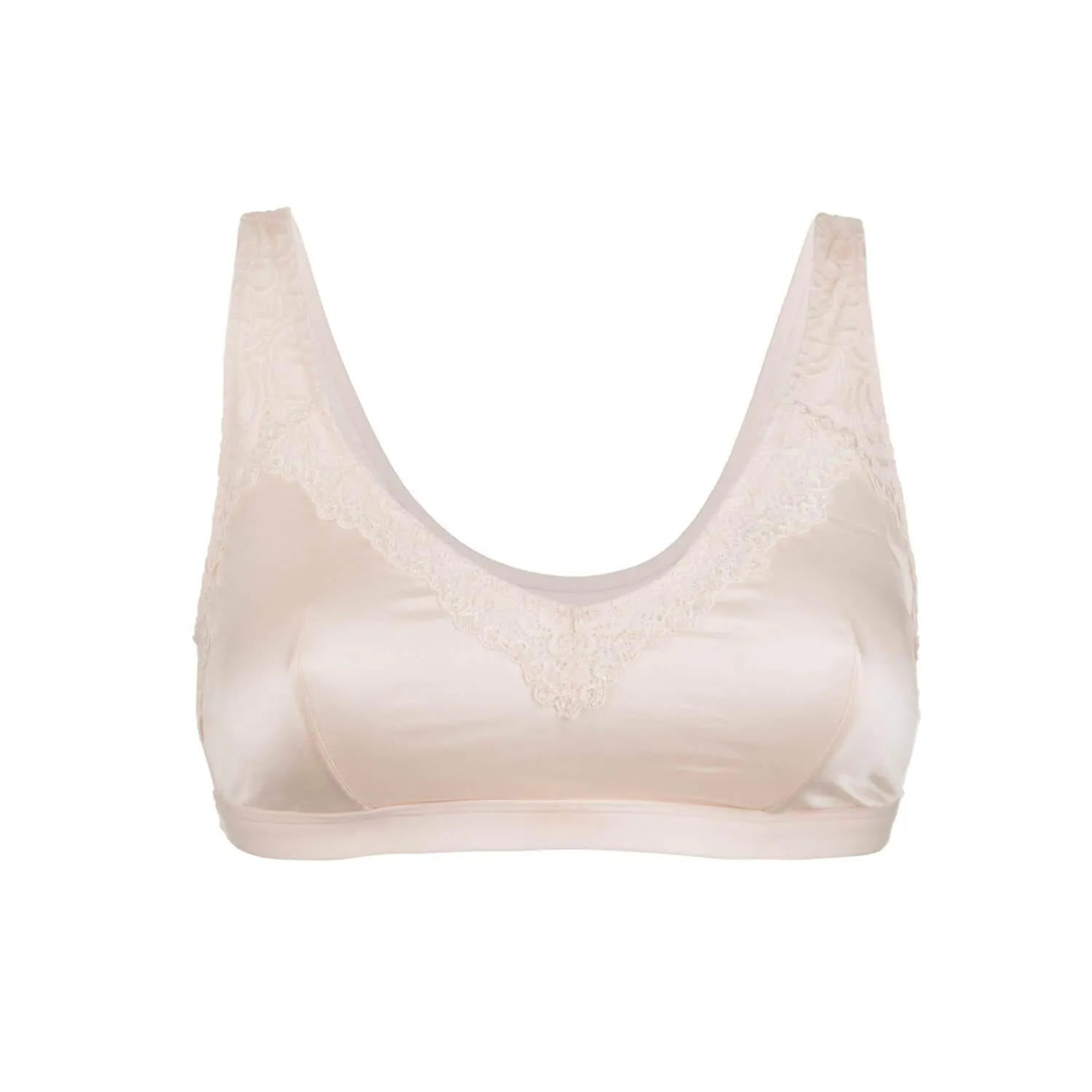 Back Support Full Coverage Wireless Organic Cotton bra (Champagne & Black)