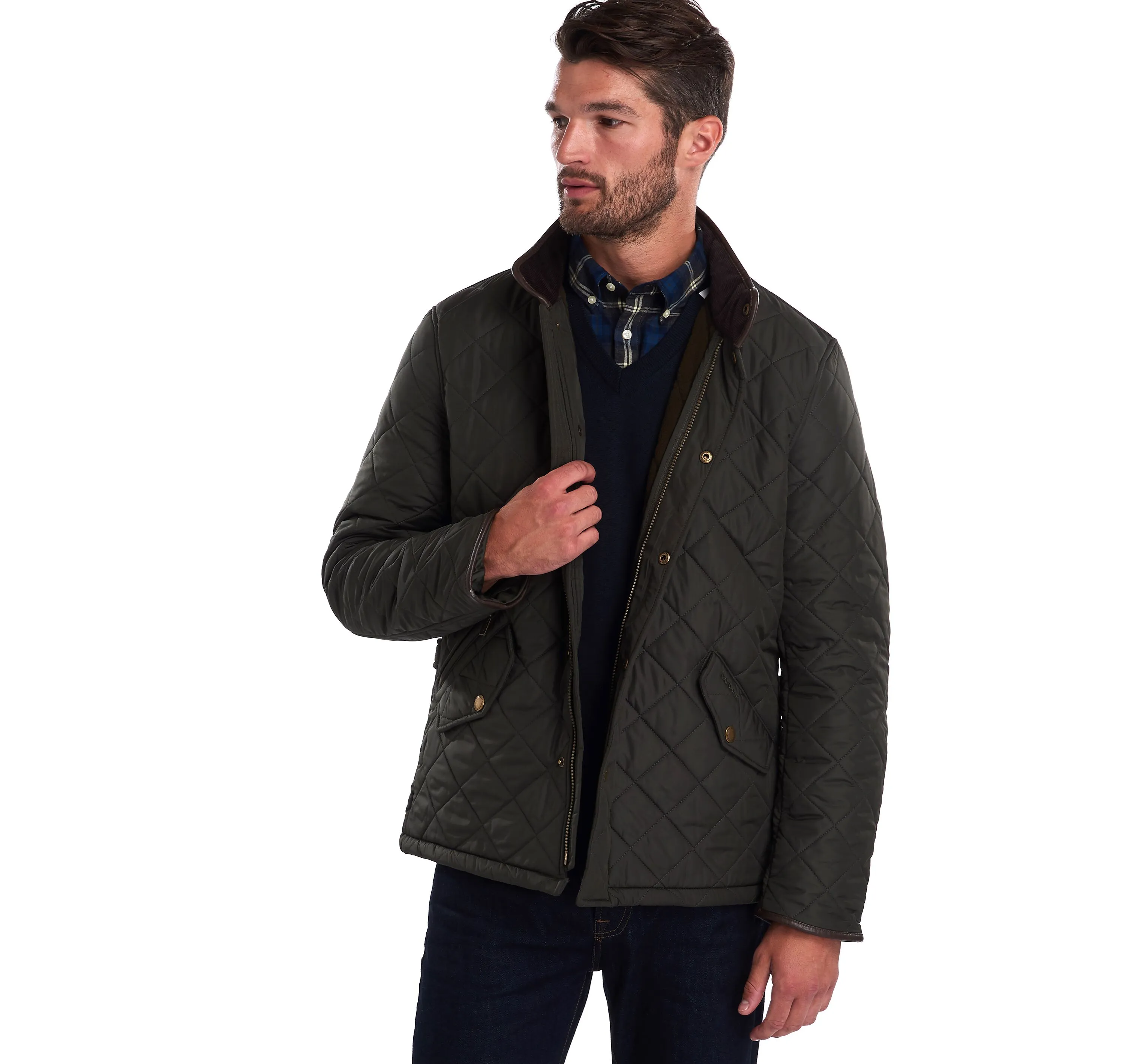 Barbour Olive Powell Quilted Jacket