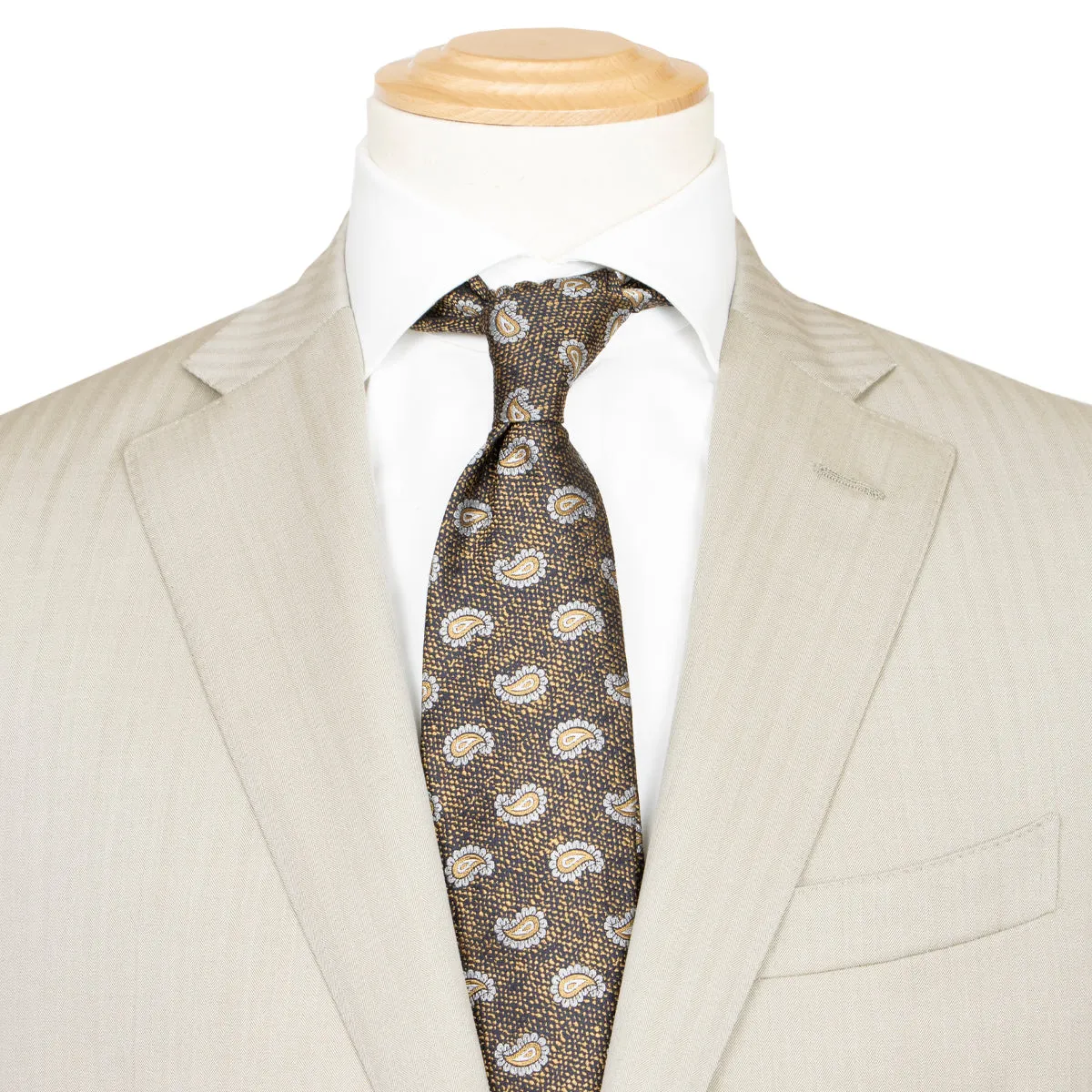 Beige Solaro 150s Wool Suit