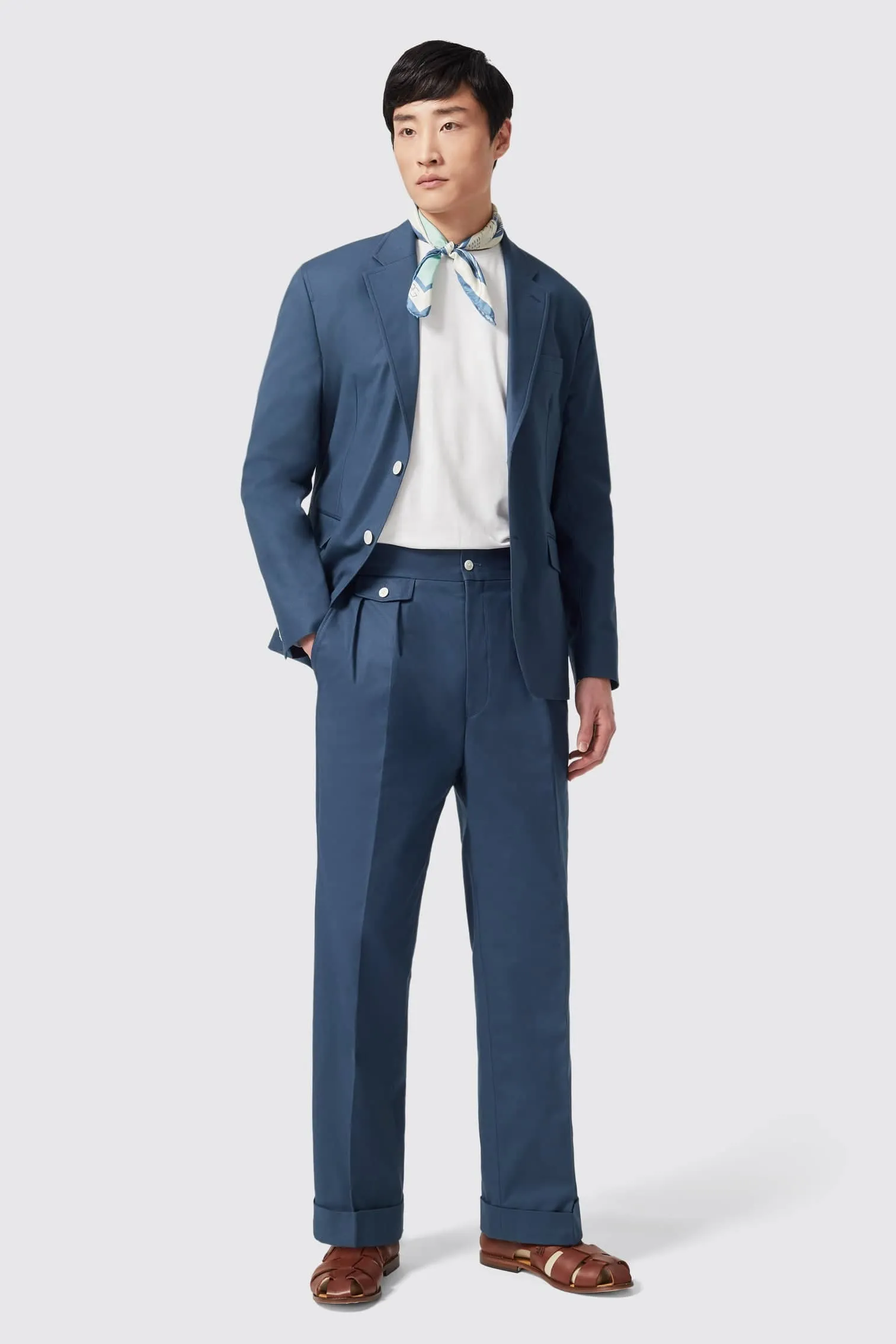 Berkley Tailored Fit Navy Cotton Suit - ARCHIVE