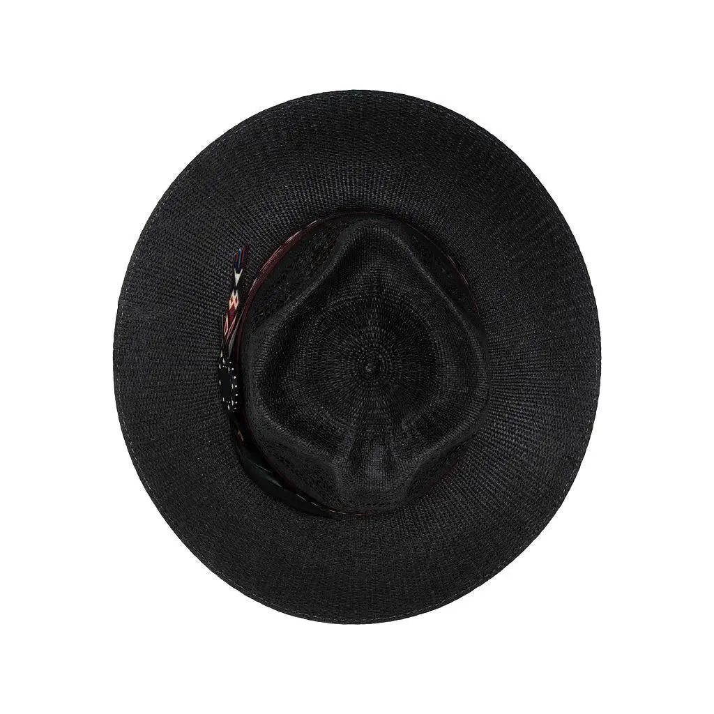 Biltmore Spade Spade-Shaped Crown Shantung Straw Fedora