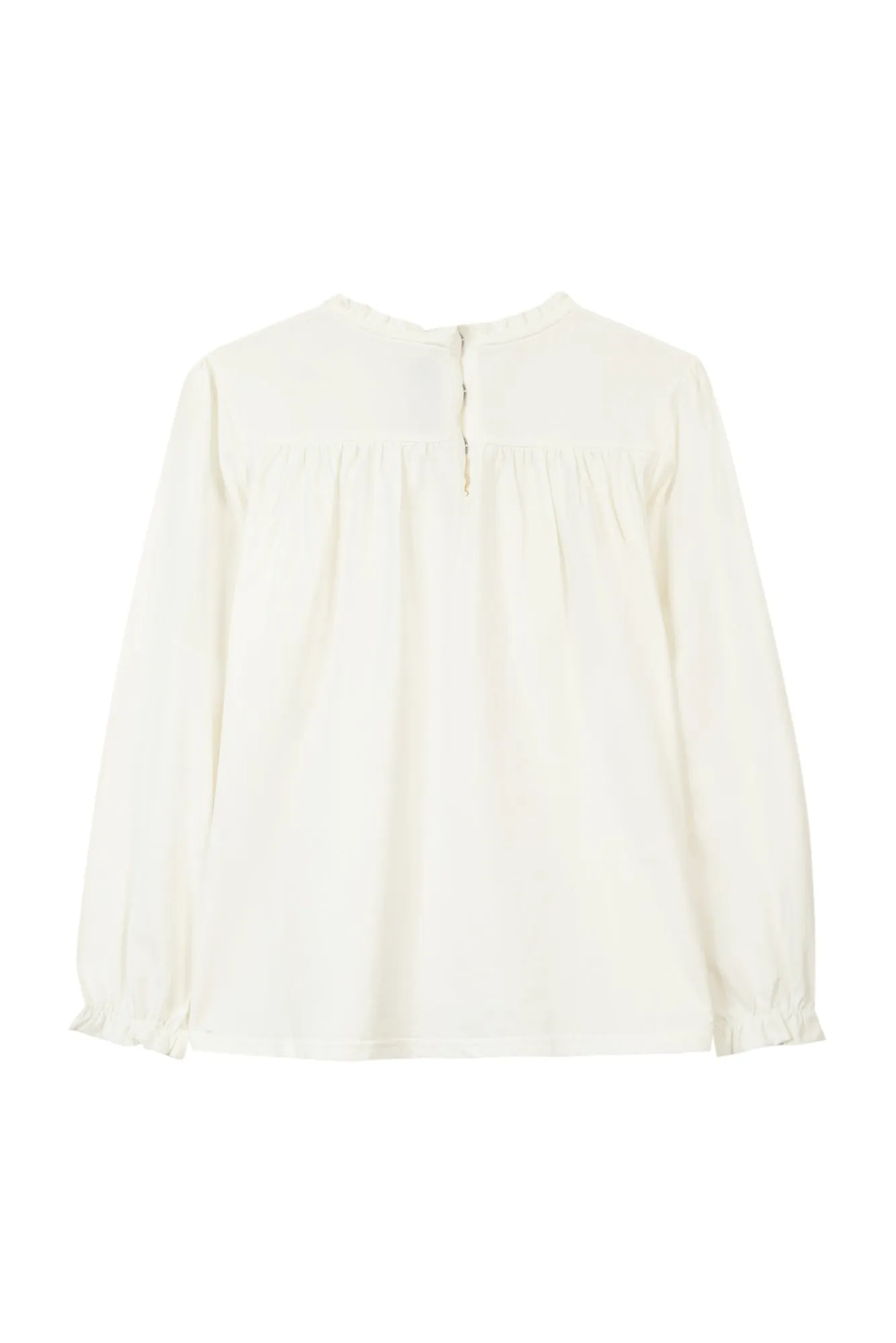 Blouse - Ecru with frillcollar