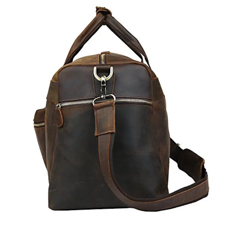 Brown Leather Travel Duffel