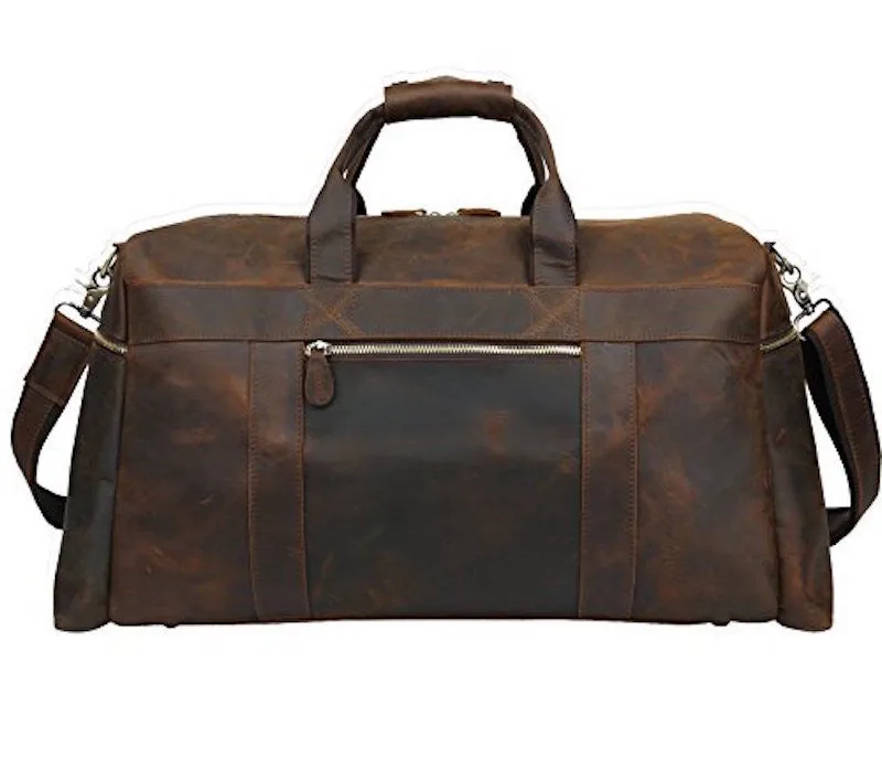 Brown Leather Travel Duffel