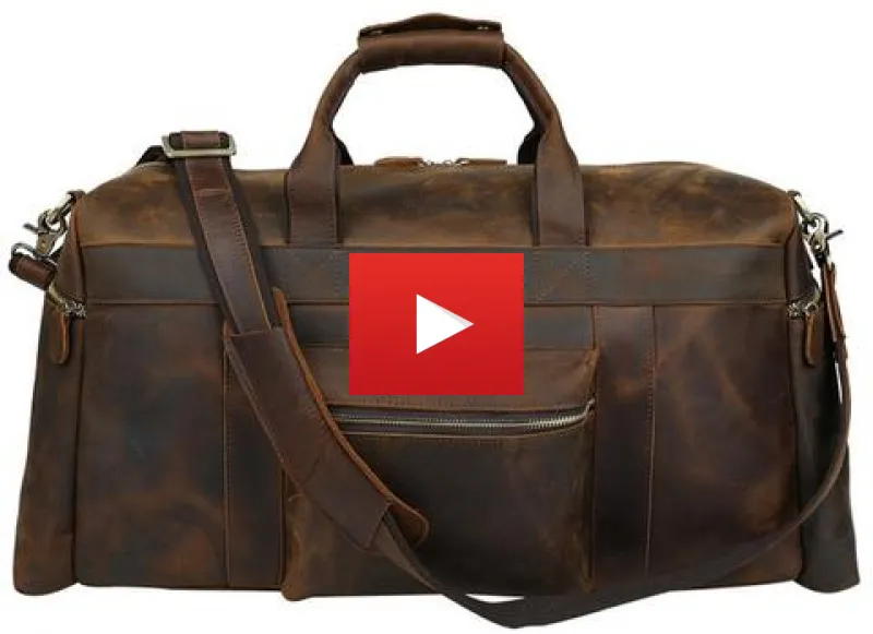 Brown Leather Travel Duffel