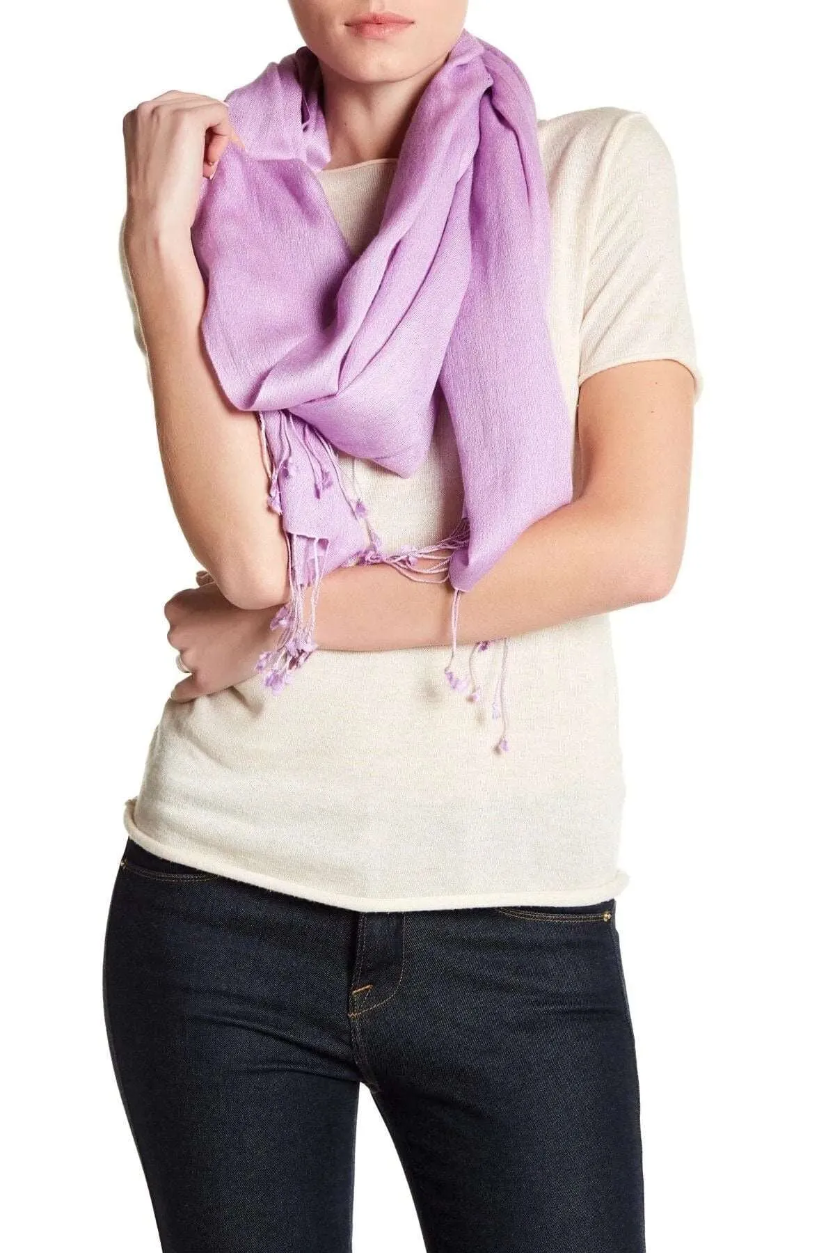 Cashmere Fringe Wrap Scarf