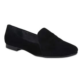 Castle Flat in Black Suede