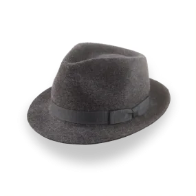 Charcoal Stingy Brim Trilby Hat in Stylish Wool Felt | The Tempo