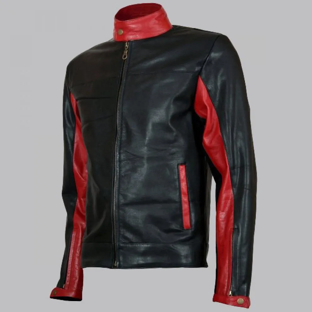 Christian Bale Leather Jacket with Satin Lining