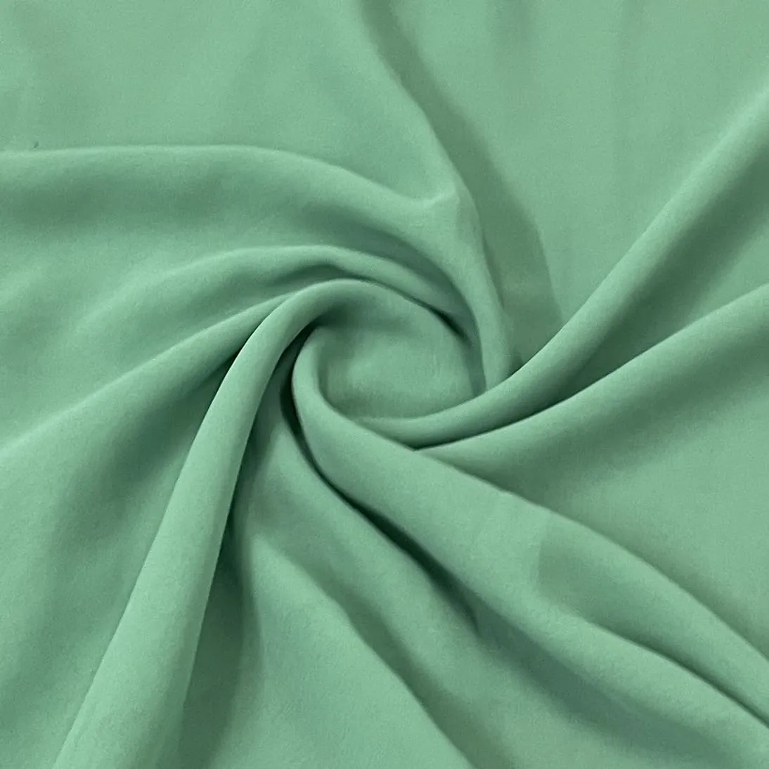 Classic Mint Green Solid Georgette Fabric