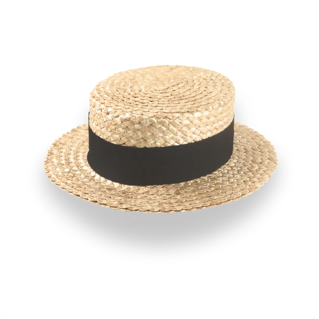 Customizable Classic Straw Boater for Men with Premium Comfort | The Skimmer