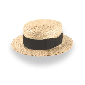 Customizable Classic Straw Boater for Men with Premium Comfort | The Skimmer