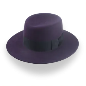 Dark Purple Wide Brim Telescopic Fedora with Custom Options | The Joker