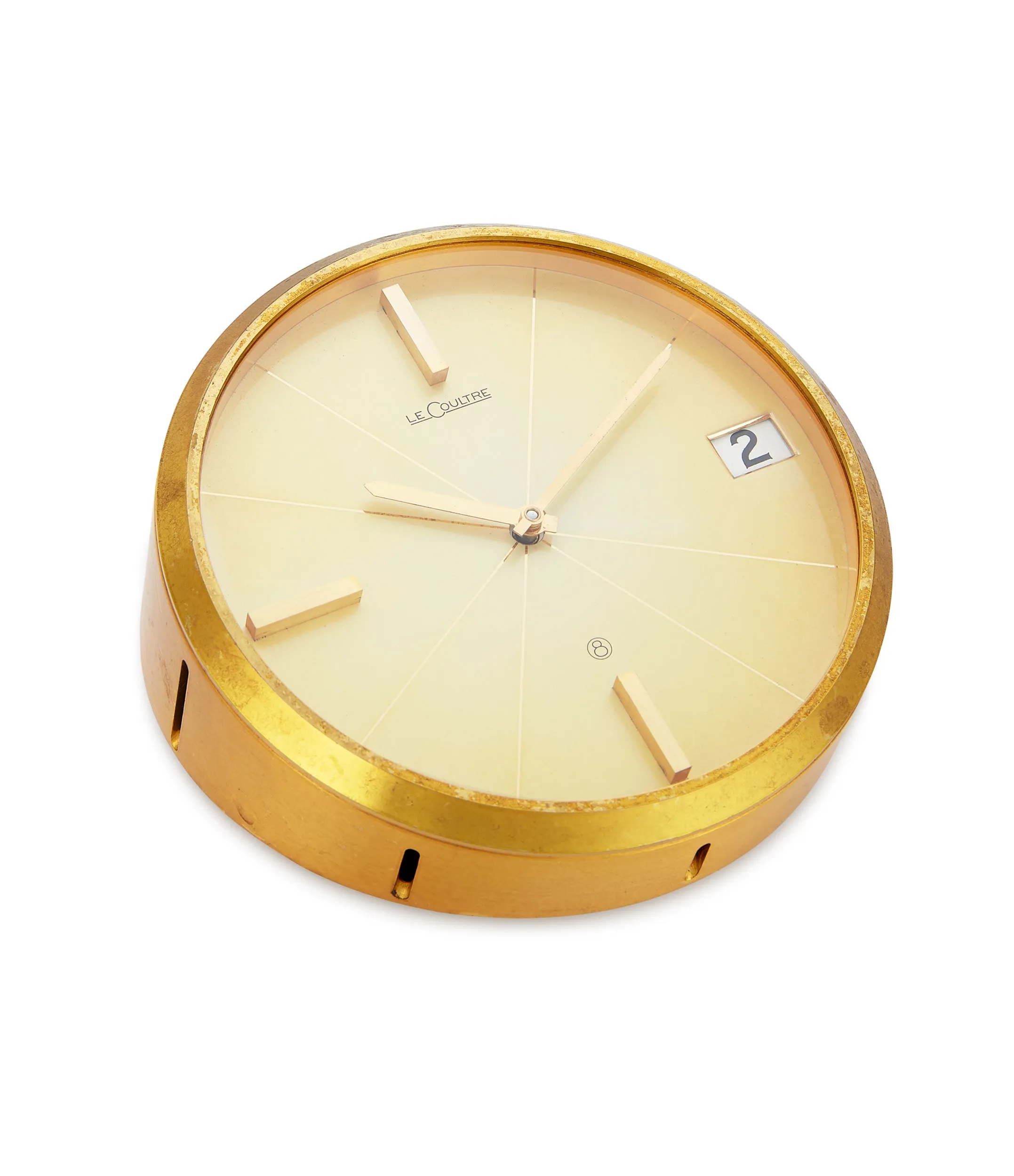 Desktop Clock | rare lemon dial | brass