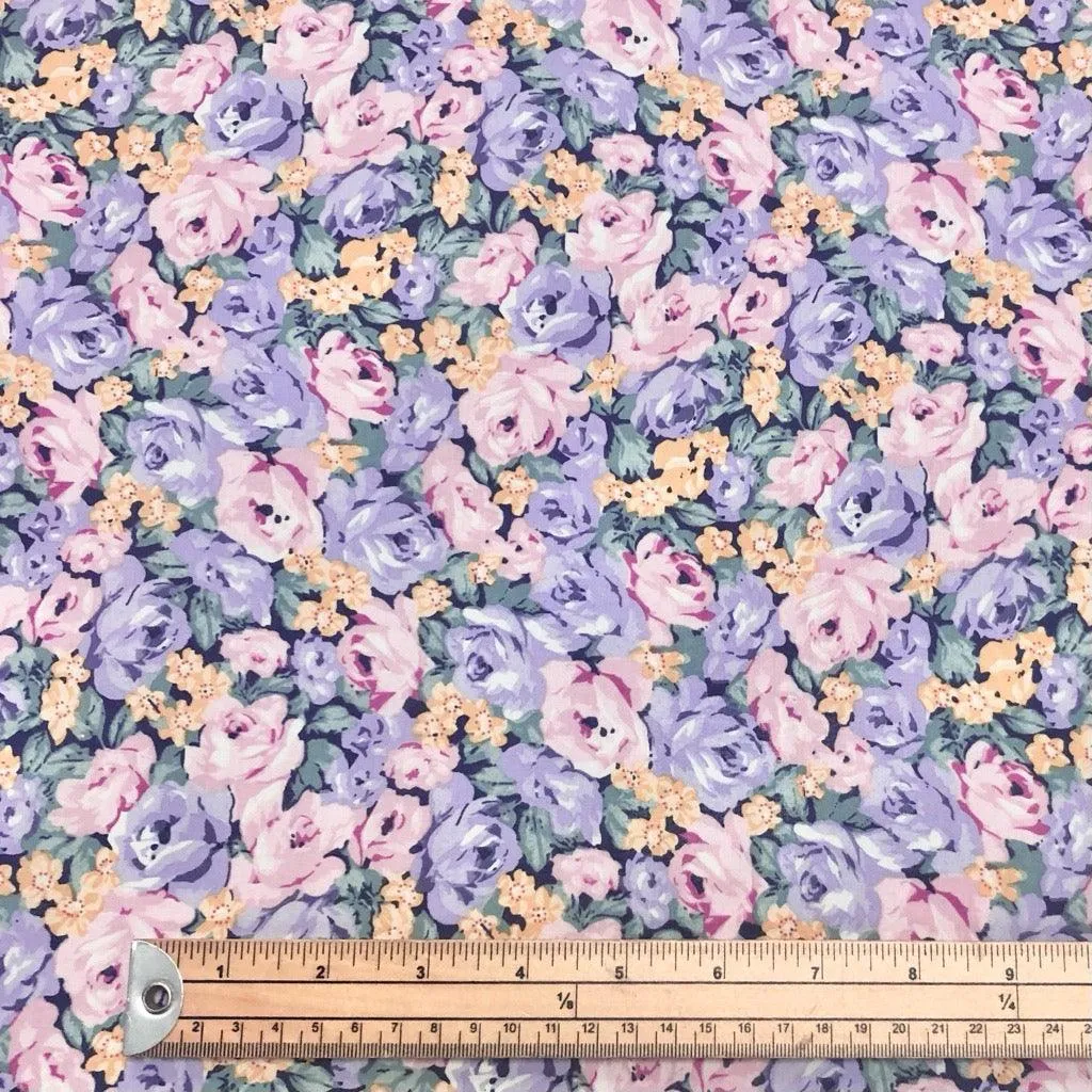 Elegant Roses Cotton Lawn Fabric