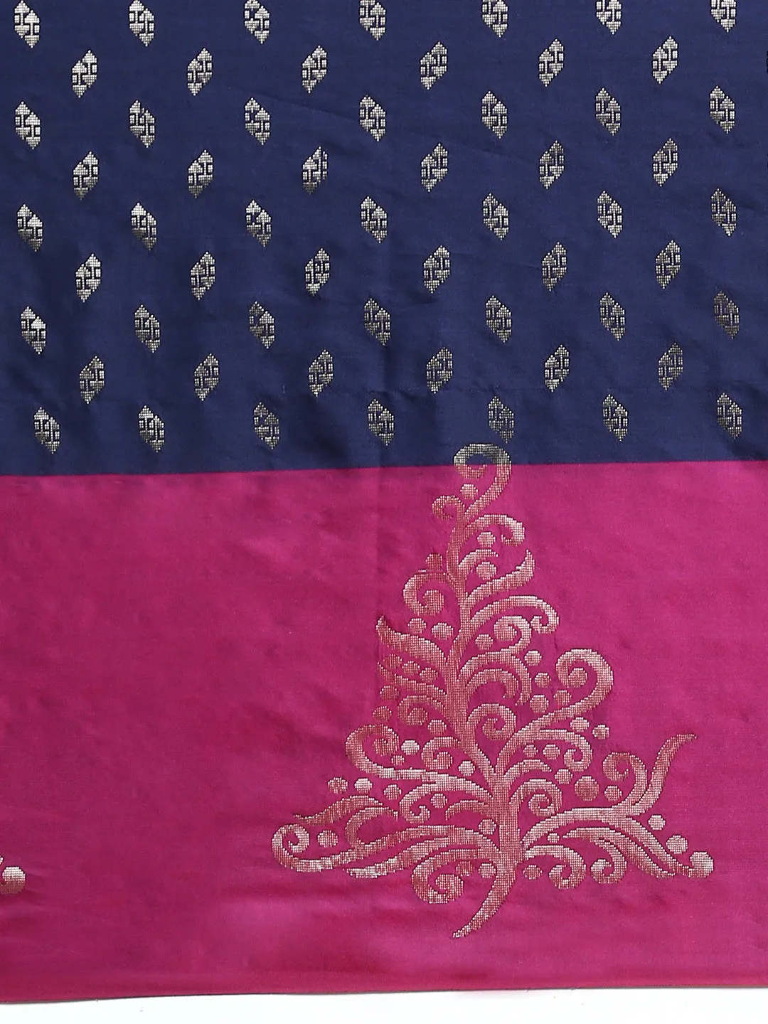 Elegant Semi Soft Silk Navy Colour With Purple Border Saree SS47