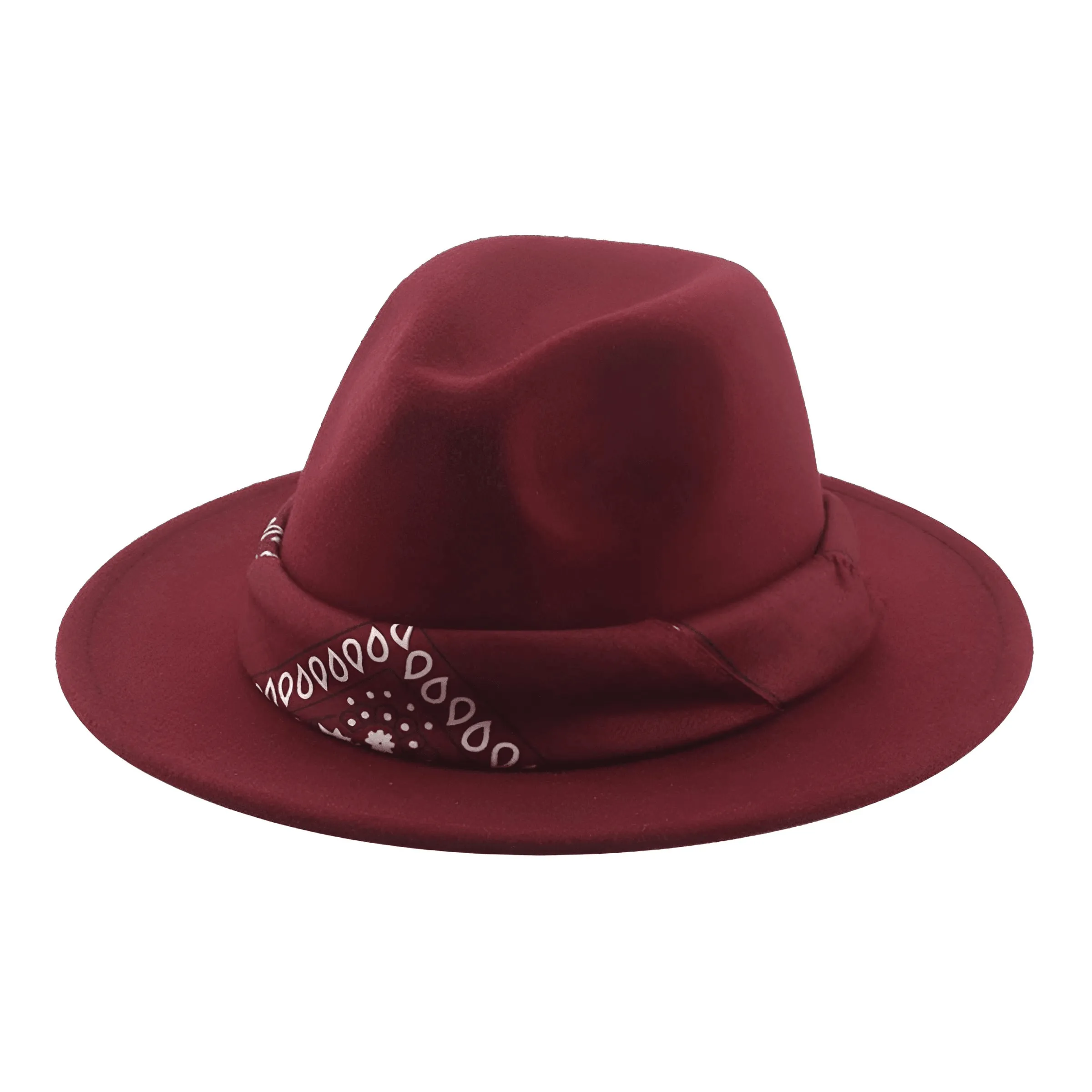 Fedora Hat With Decorative Bandana