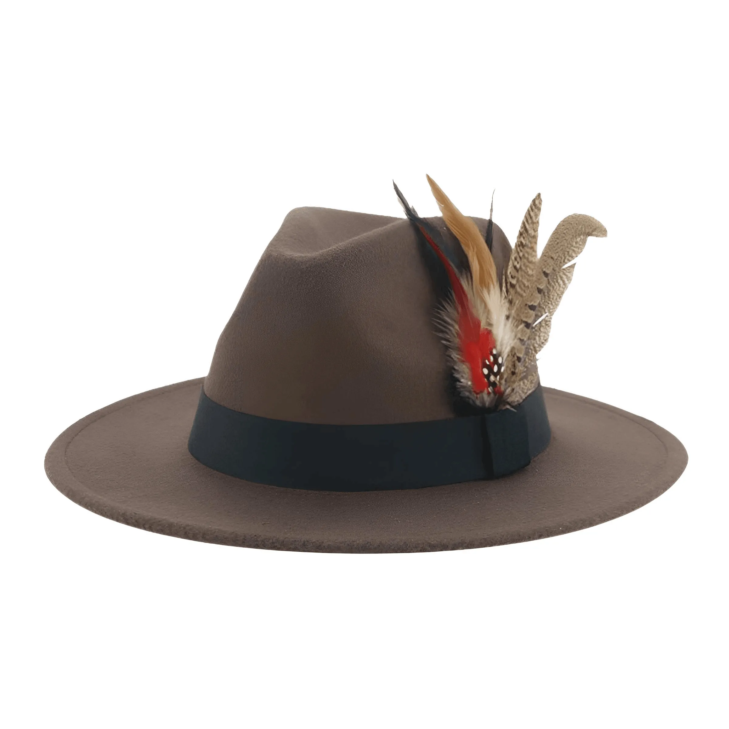 Fedora With Feather Band Detailing For Men & Women