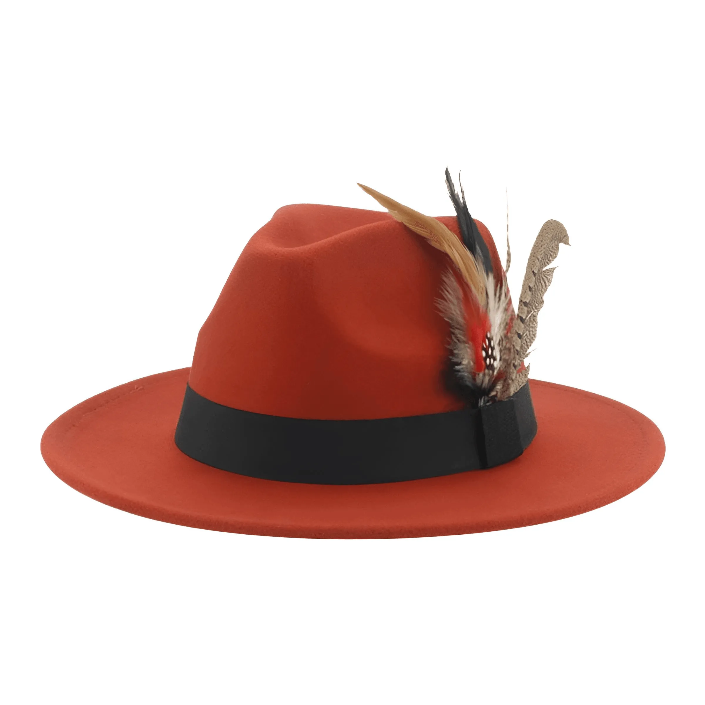 Fedora With Feather Band Detailing For Men & Women