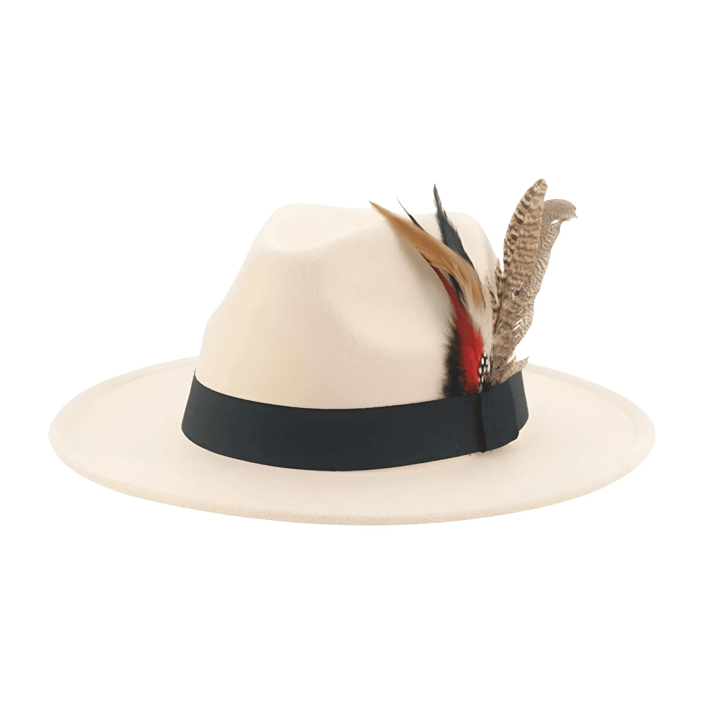 Fedora With Feather Band Detailing For Men & Women