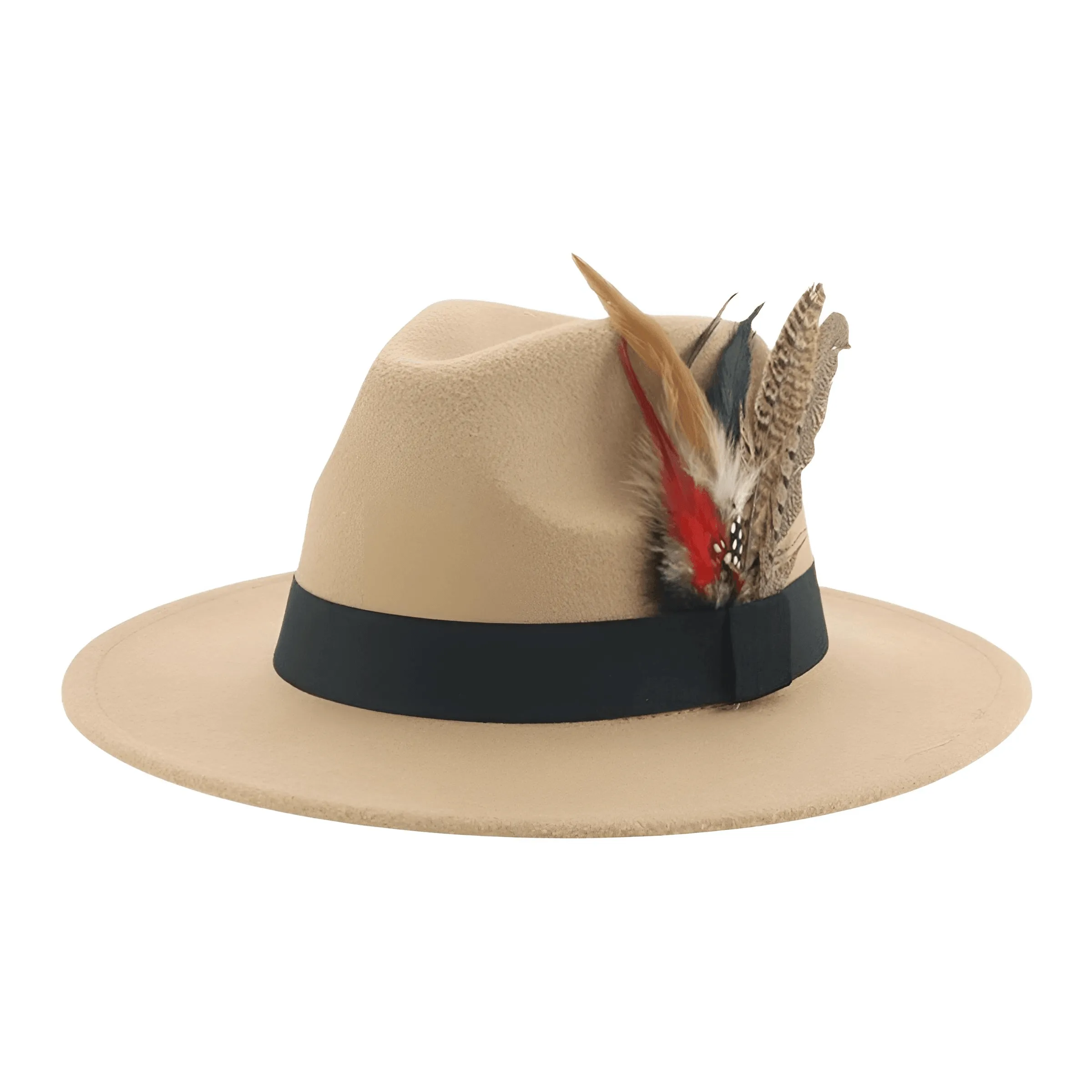 Fedora With Feather Band Detailing For Men & Women