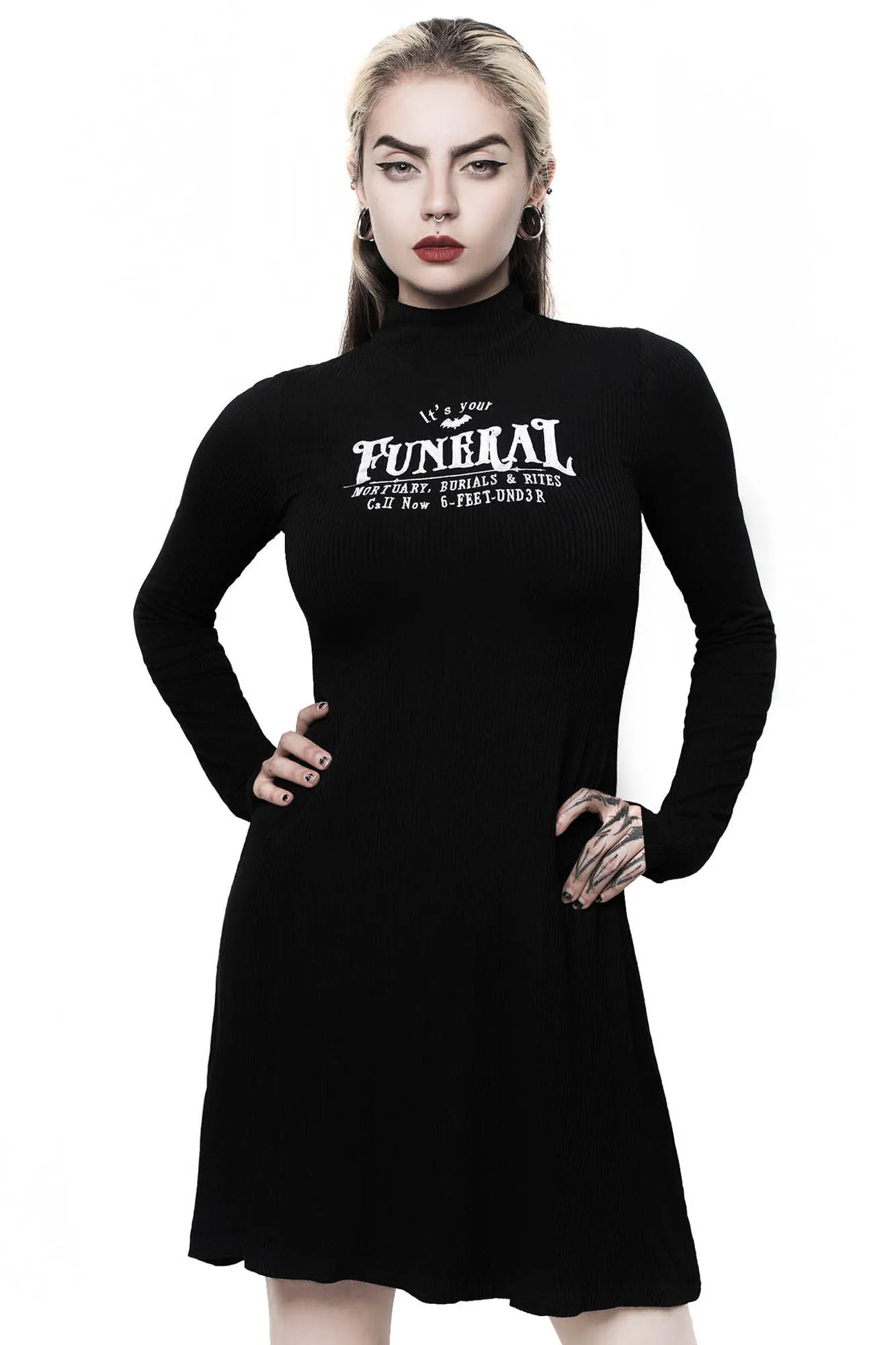 Funeral Long Sleeve Dress