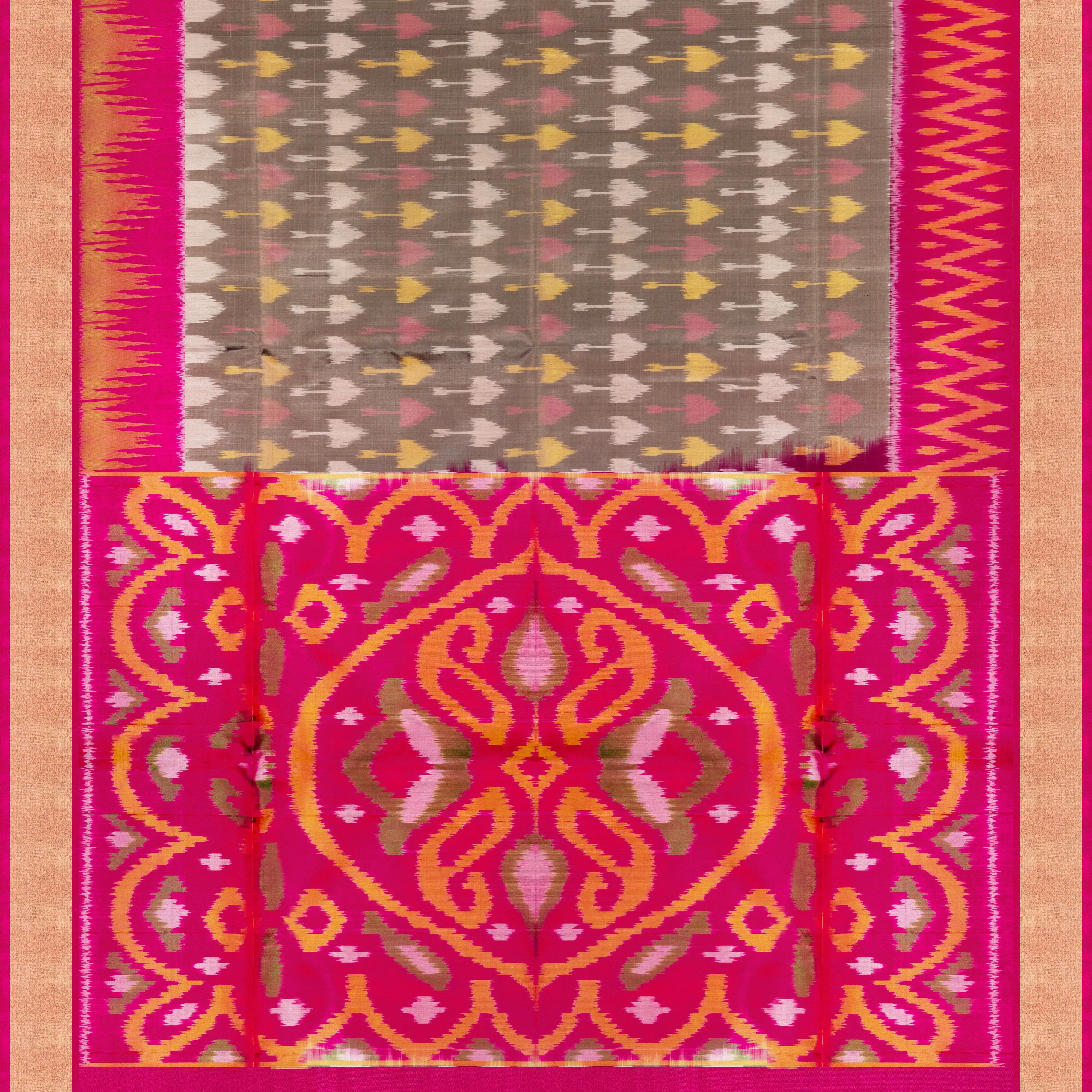 Handwoven Multi-colour with Pink Soft Silk Saree - 2107T010110DSC