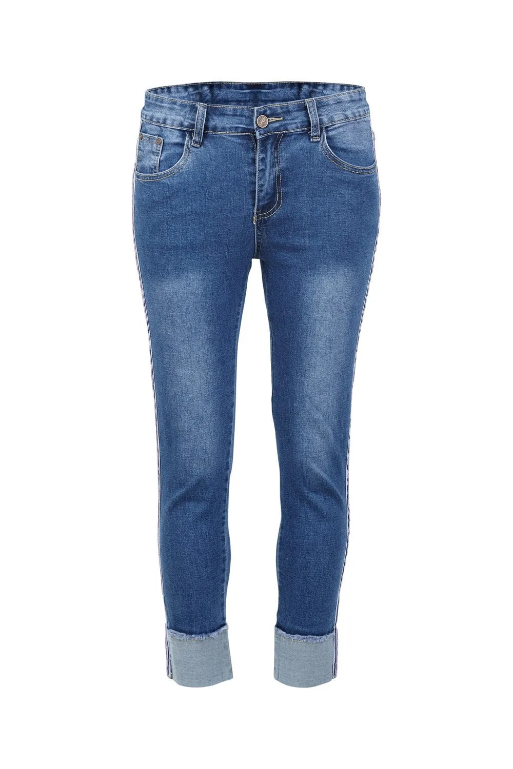 High Waisted Cropped Skinny Jeans