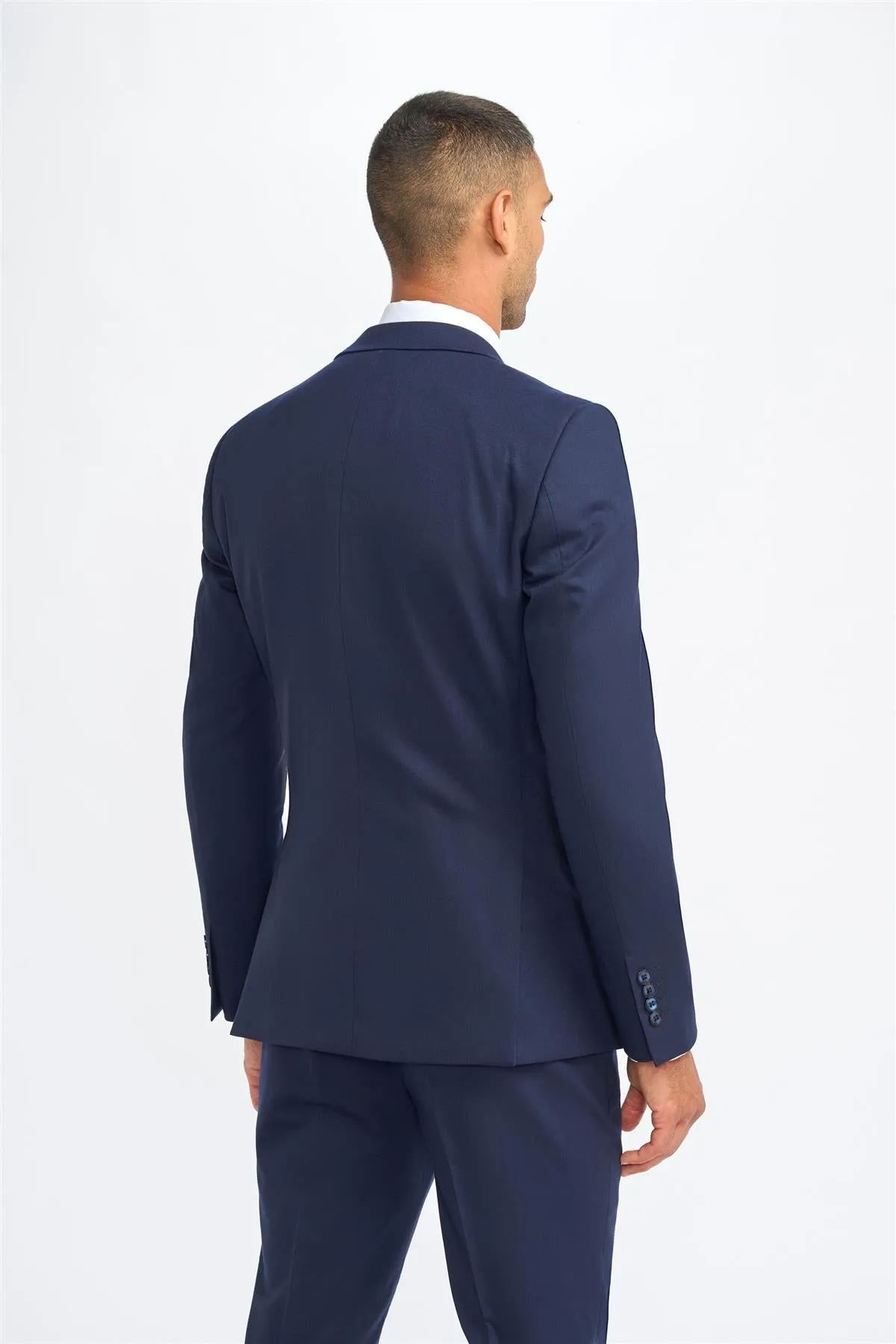 James Navy Super 130s Wool Blazer