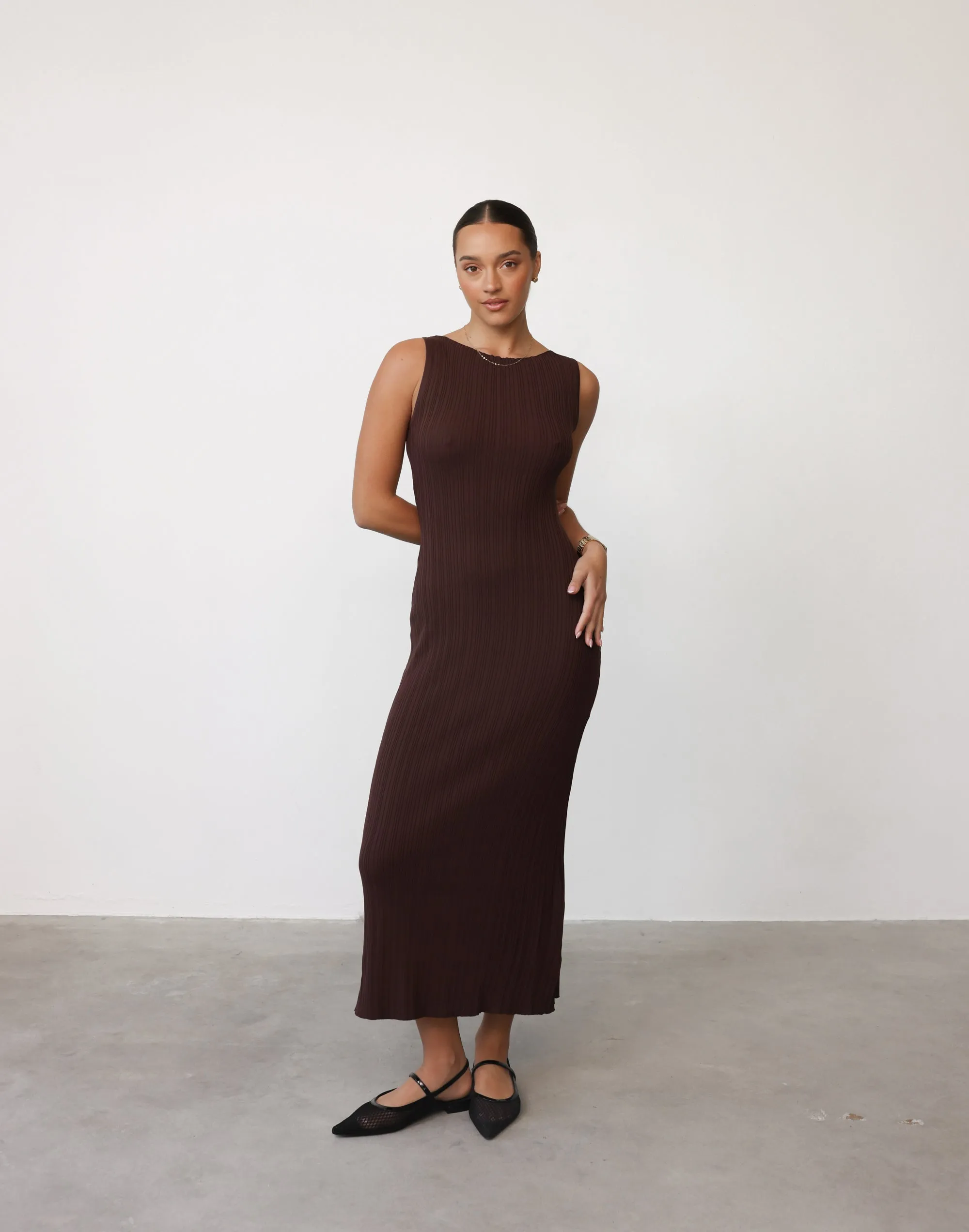 Kienna Maxi Dress (Cocoa)