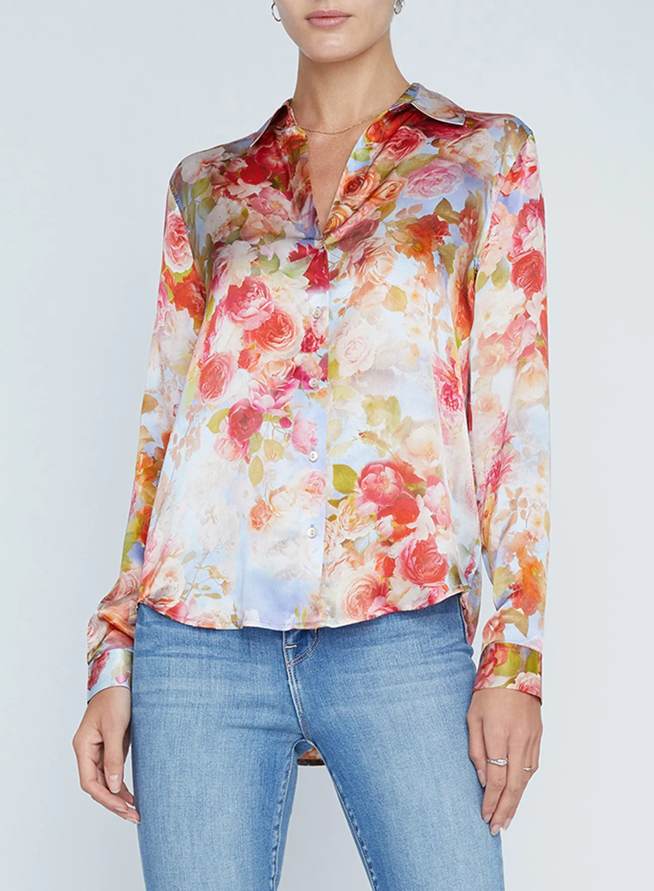 L’agence - Tyler Blouse - Multi Soft Cloud Floral