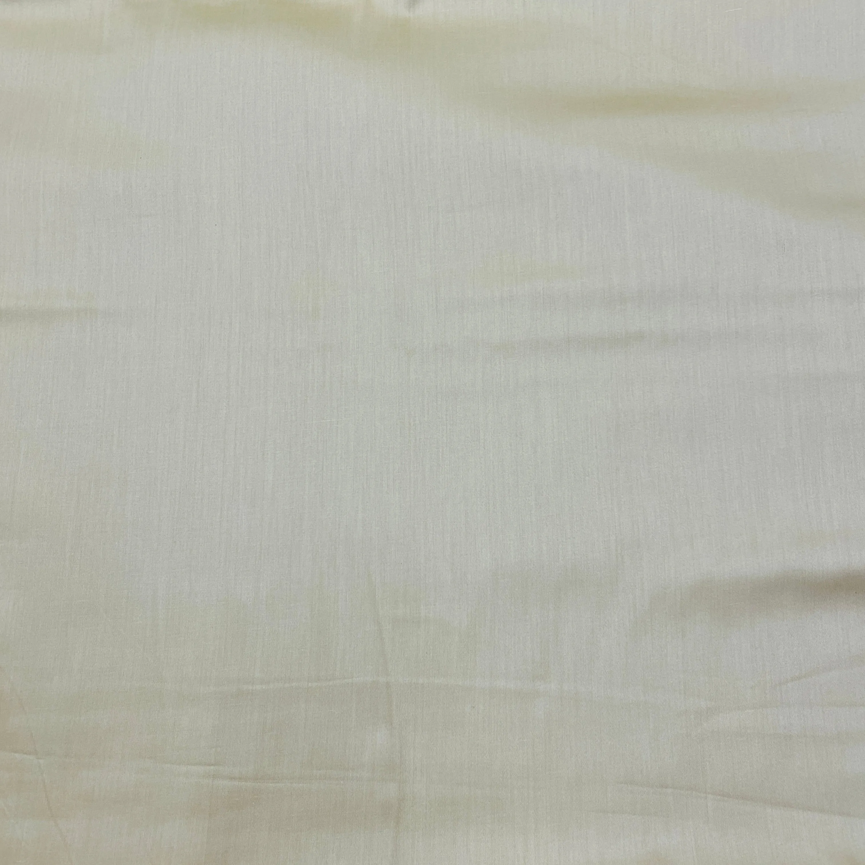 Latte Cream Solid Cotton Satin Fabric