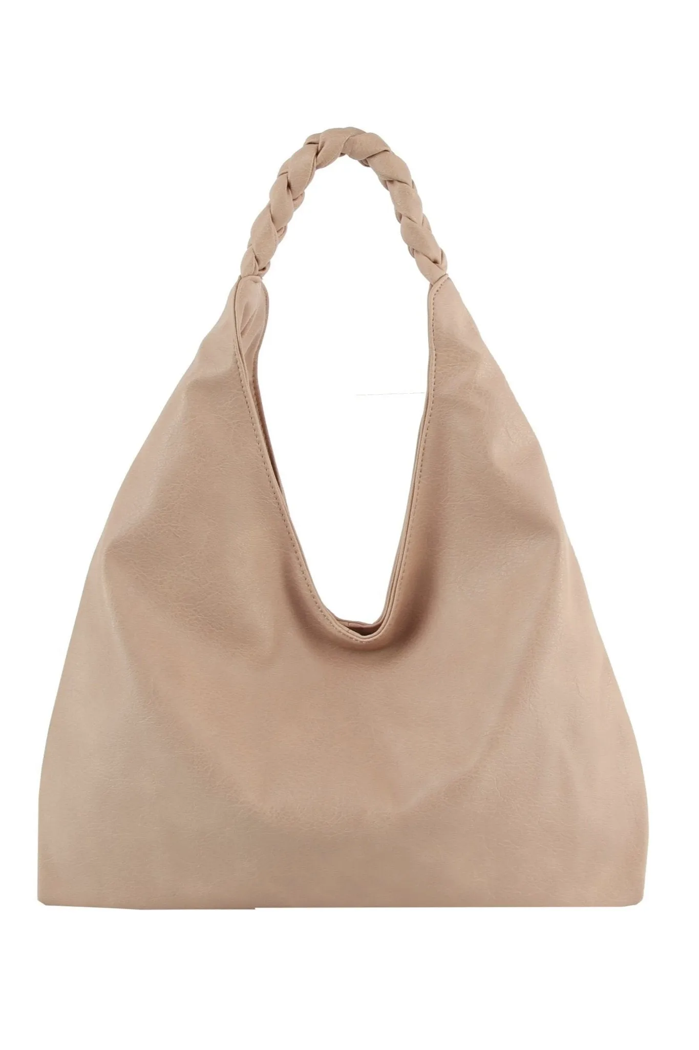 LMC002 Braided Handle Hobo Tote Bag