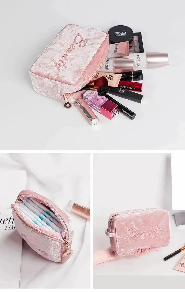 Luxury Velvet Makeup Bag