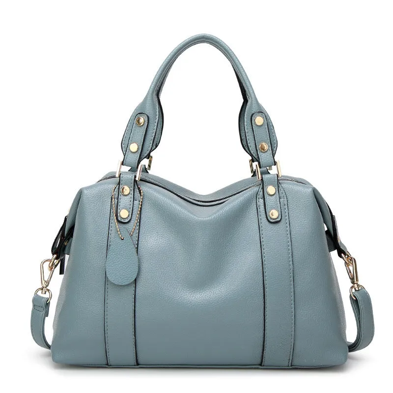 Lychee Pattern Fashion Casual PU Leather Handbag