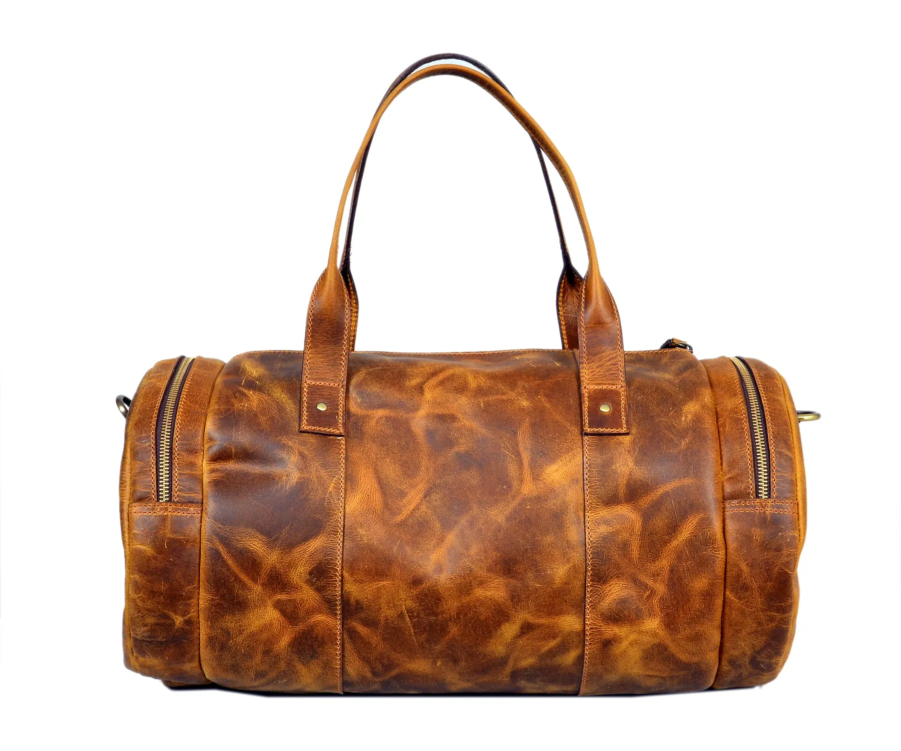 Mens Leather Overnight Bag