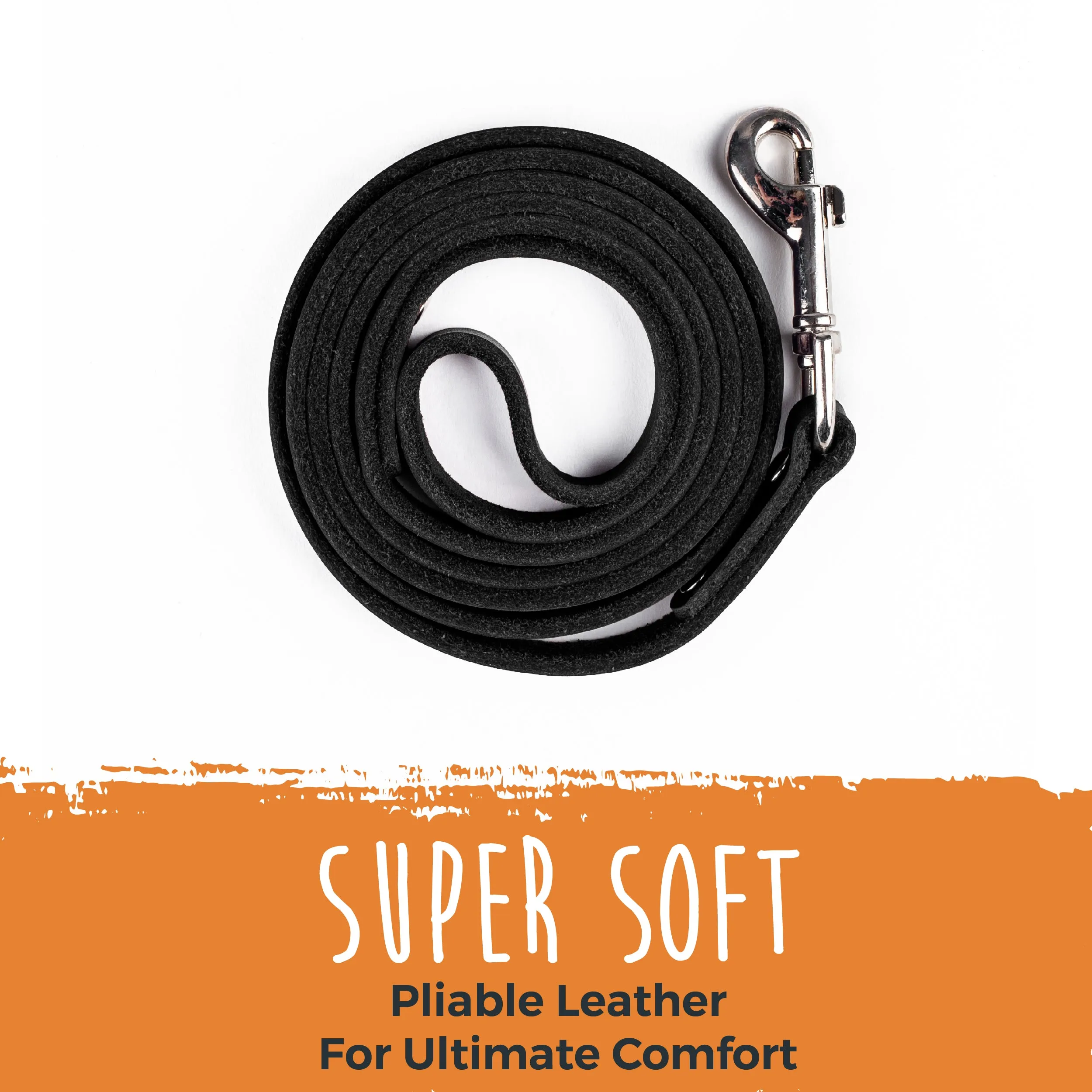 Mighty Paw Distressed Leather Dog Leash: Premium Comfort and Style