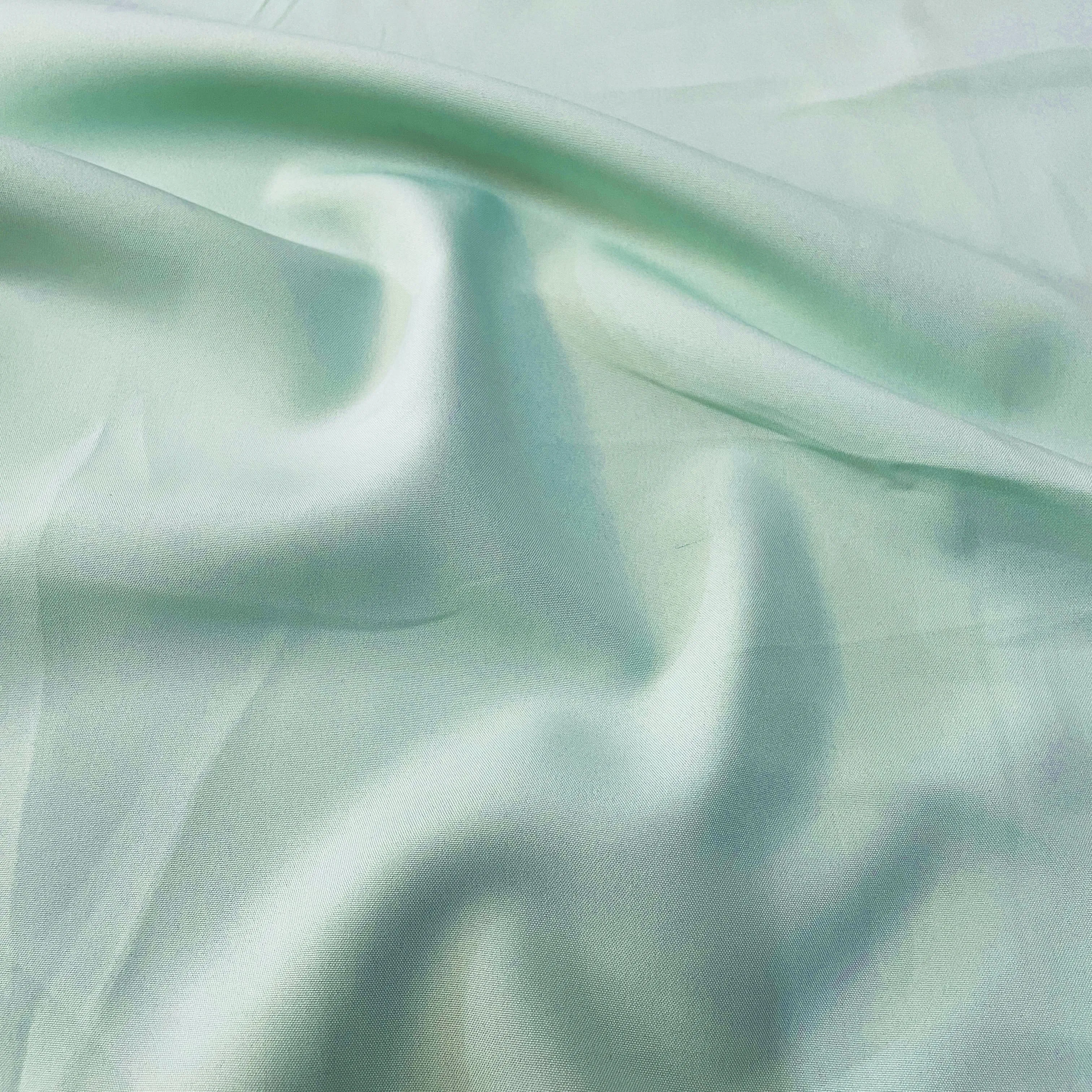 Mint Green Solid Butter Crepe Fabric