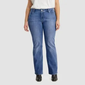 New - Levi's Women's Plus Size Mid-Rise Classic Bootcut Jeans - Lapis Sights 22