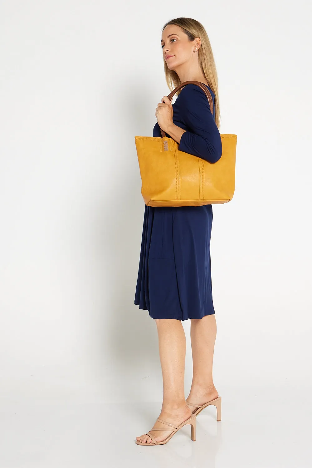 Odina Tote Bag & Clutch - Yellow